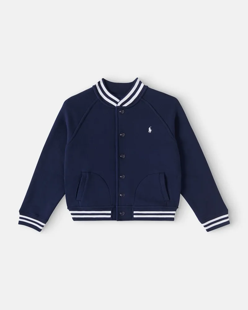 Ralph Lauren College-Jacke aus Baumwollgemisch Blau