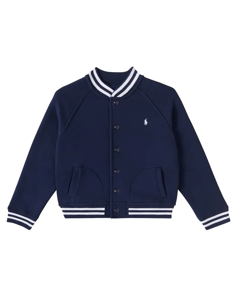 Ralph Lauren Collegejacke aus einem Baumwollgemisch Blau