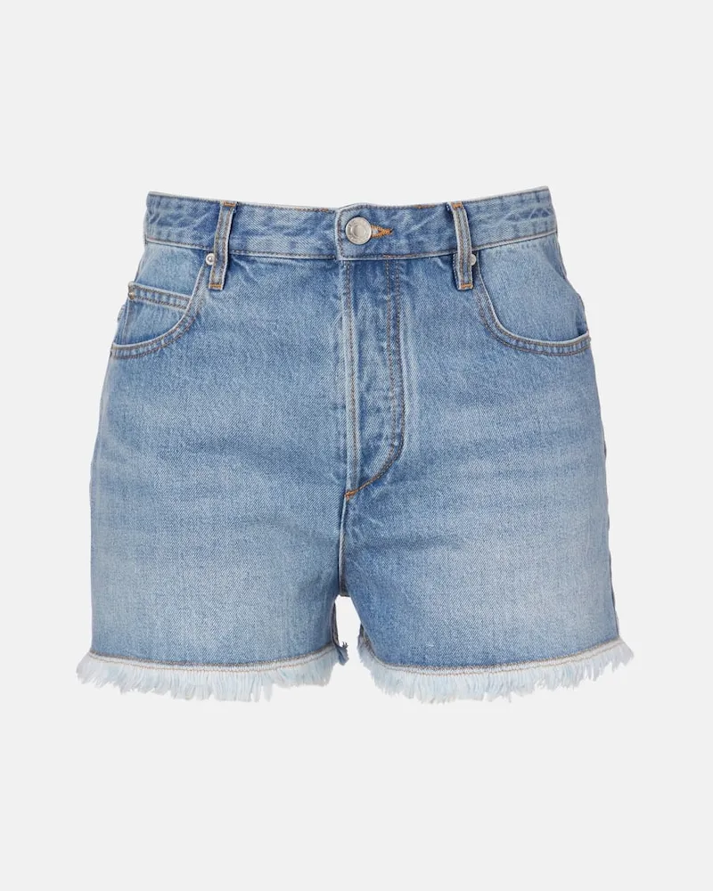 Isabel Marant High-Rise Jeansshorts Lesia Blau