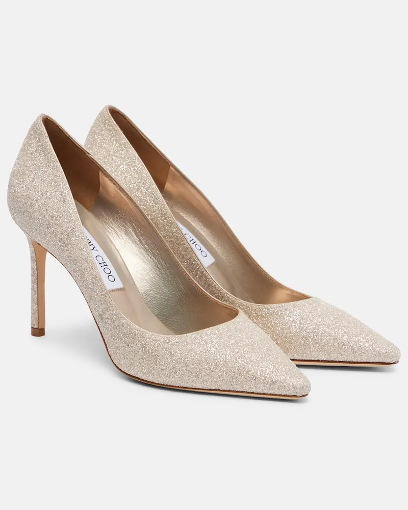 Jimmy Choo Pumps Romy 85 mit Glitter Gold