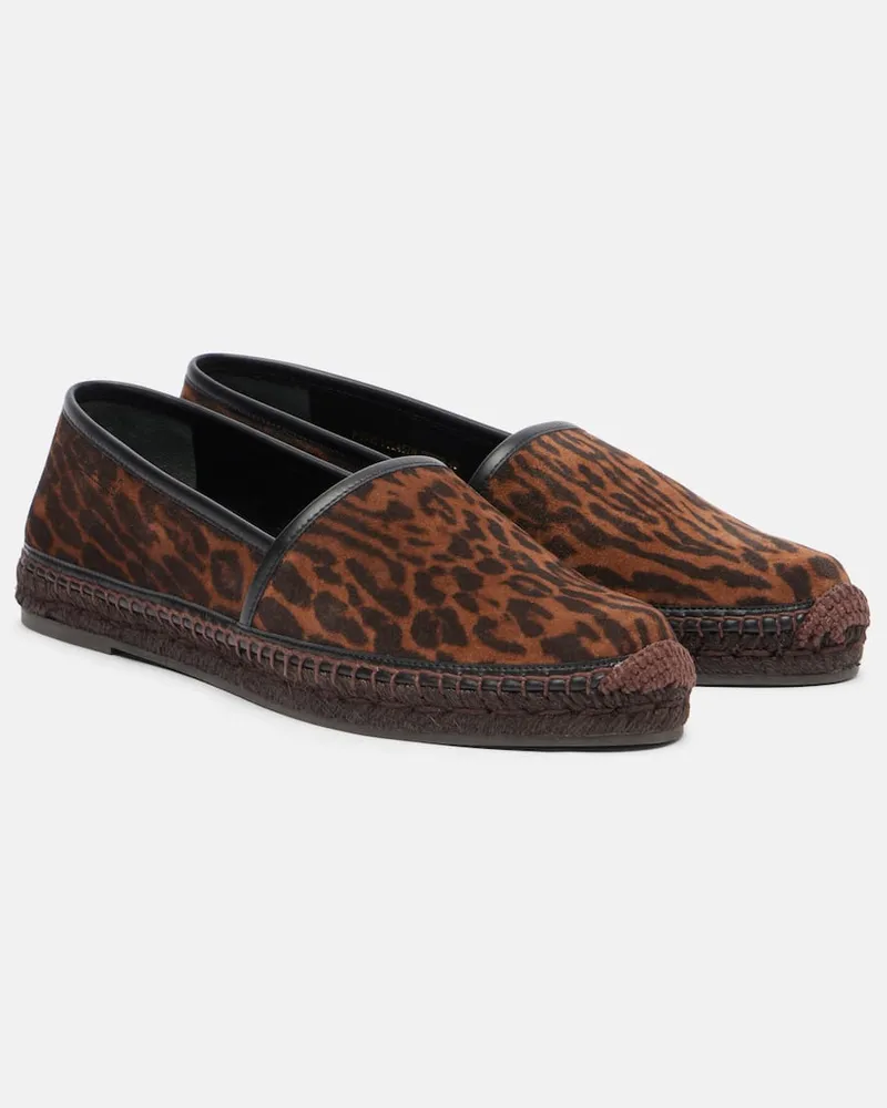 Tom Ford Espadrilles aus Veloursleder Braun
