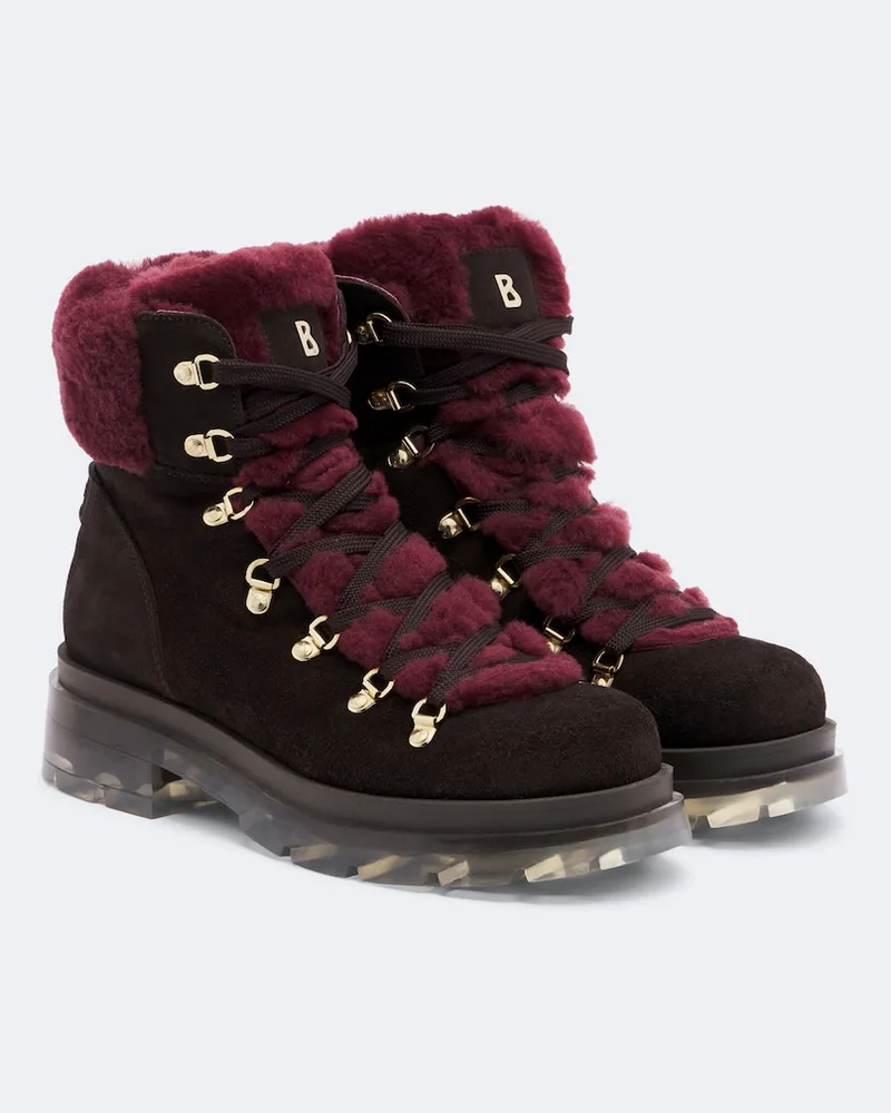 Bogner Schneestiefel Swansea aus Veloursleder Burgunderrot