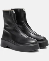 The Row Ankle Boots Zipped 1 aus Leder Schwarz