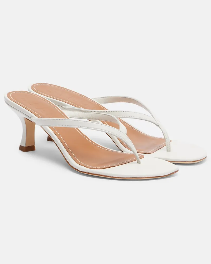 STAUD Sandalen Freja aus Leder Weiß