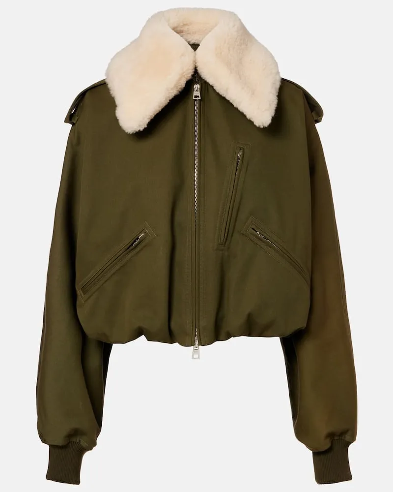 Givenchy Jacke mit Shearling Grün