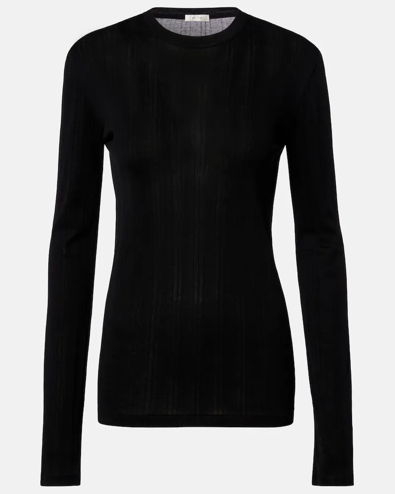 The Row Top Dantea aus Baumwoll-Jersey Schwarz