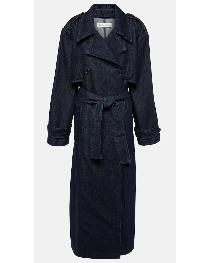 FRANKIE Shop Trenchcoat Nikola aus Denim Blau