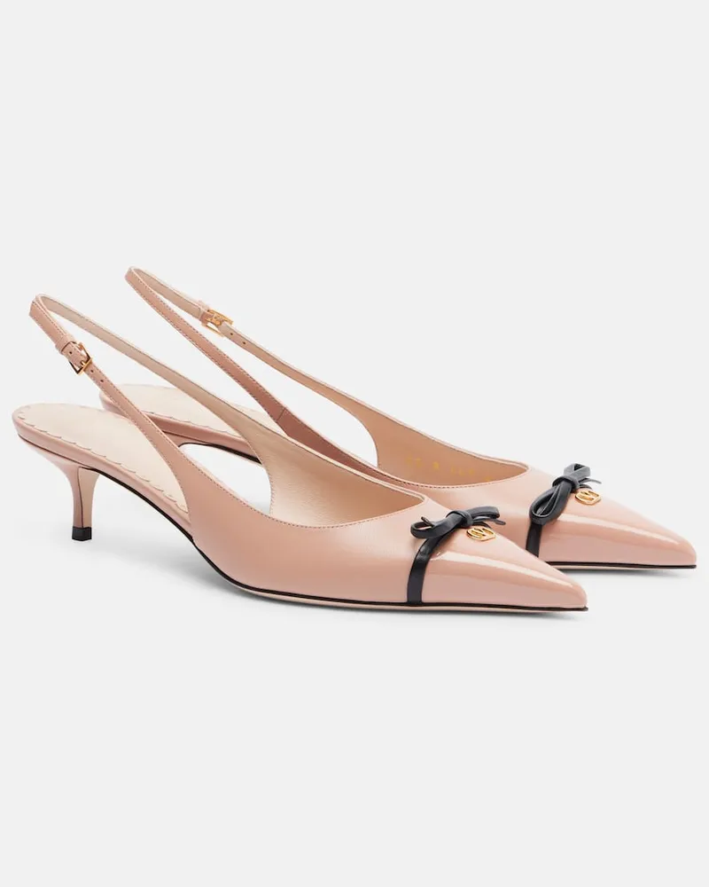 Valentino Garavani Slingback-Pumps Bepointy 45 aus Leder Rosa