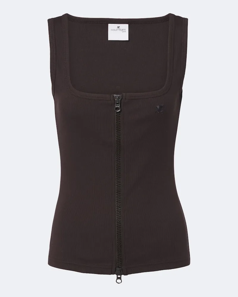 Courrèges Courrèges Tanktop aus Baumwolle Braun