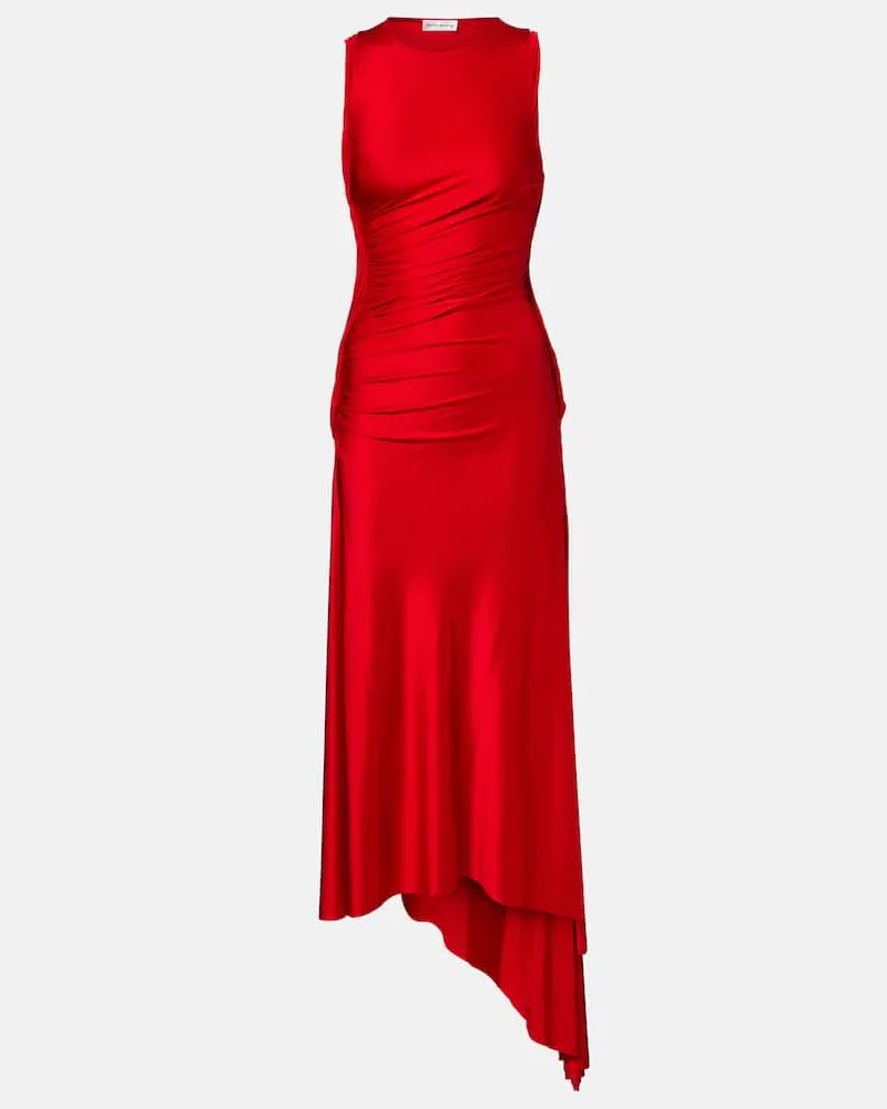 Victoria Beckham Midikleid Twist aus Jersey Rot