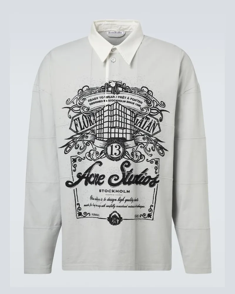 Acne Studios Polopullover aus Baumwolle Grau