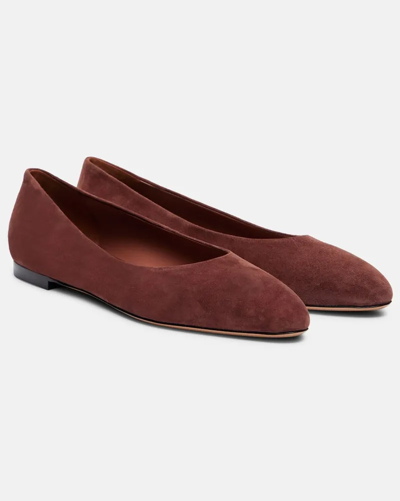 Paris Texas Ballerinas Lavinia aus Veloursleder Braun