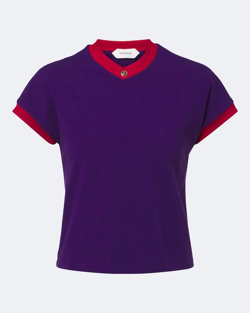 Versace T-Shirt Medusa aus Jersey Multicolor