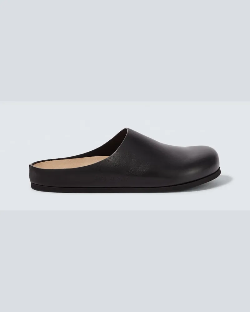 Common Projects Clogs aus Leder Schwarz