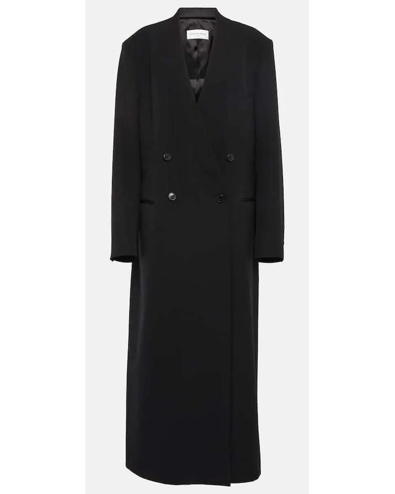 Dries van Noten Mantel aus einem Wollgemisch Schwarz