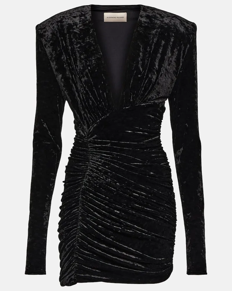 Alexandre Vauthier Minikleid aus Samt Schwarz