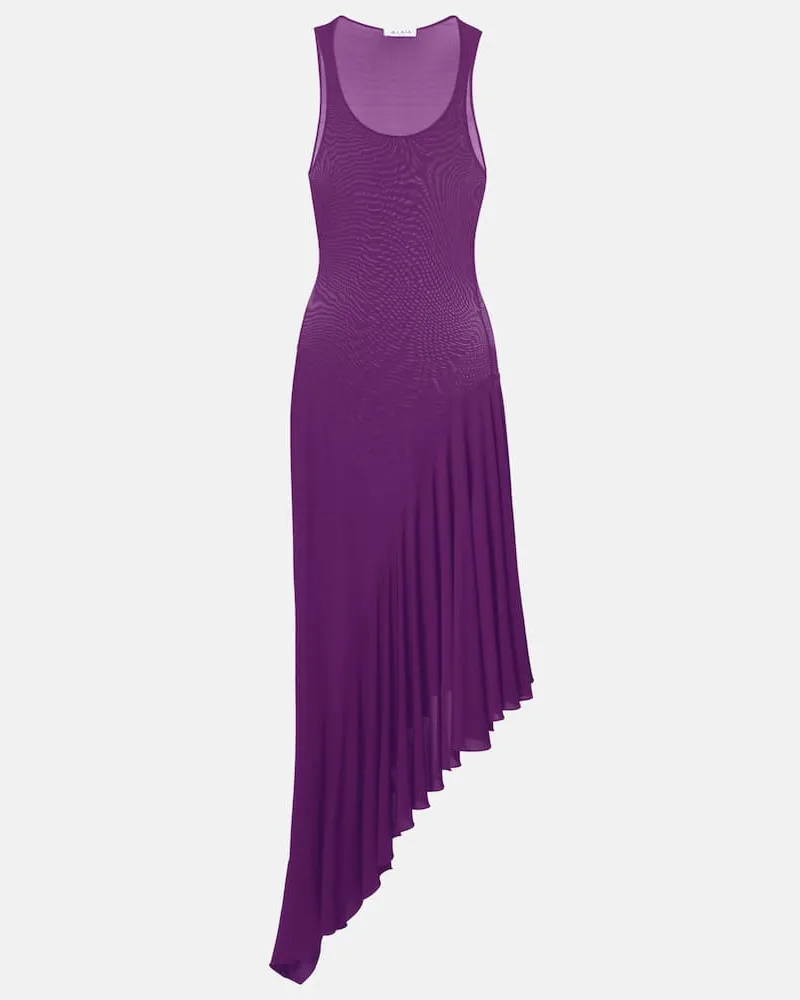 Alaïa Alaïa Midikleid aus Jersey Violett