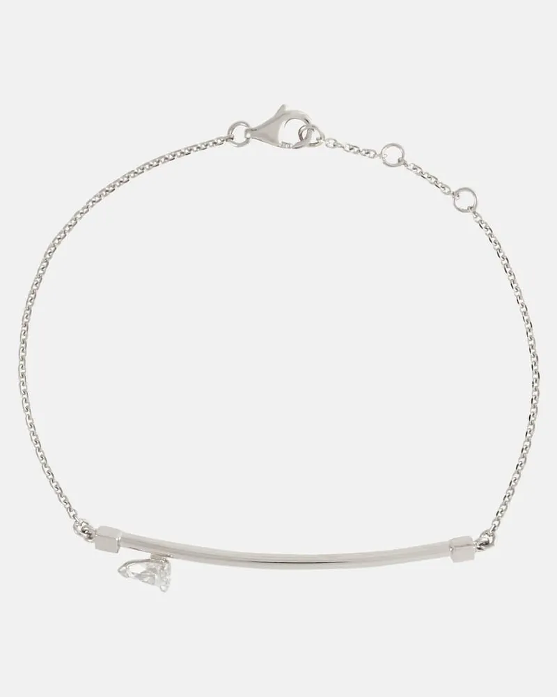Repossi Armband Serti Sur Vide aus 18kt Weißgold mit Diamant Silber