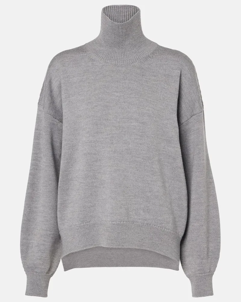 Dolce & Gabbana Rollkragenpullover aus Schurwolle Grau
