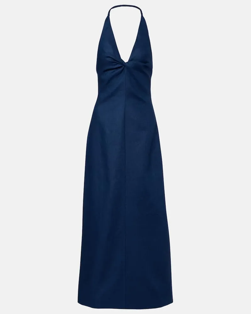 SIR Maxikleid Caela aus Leinen Blau