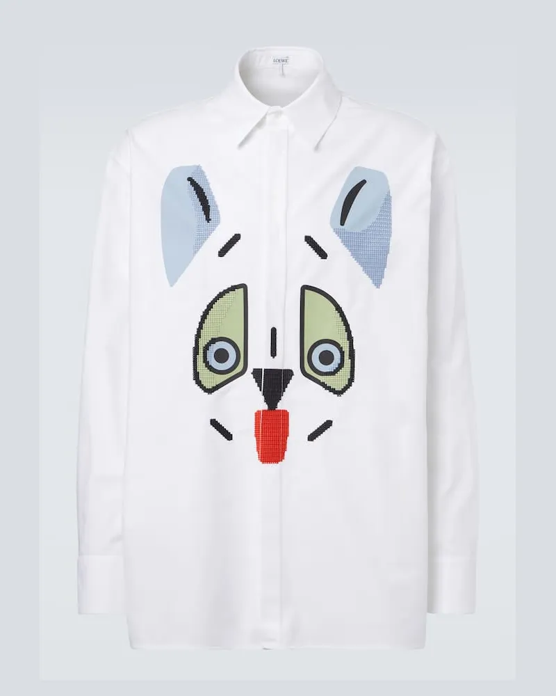 Loewe X Louis Wain Oxford-Hemd aus Baumwolle Weiß