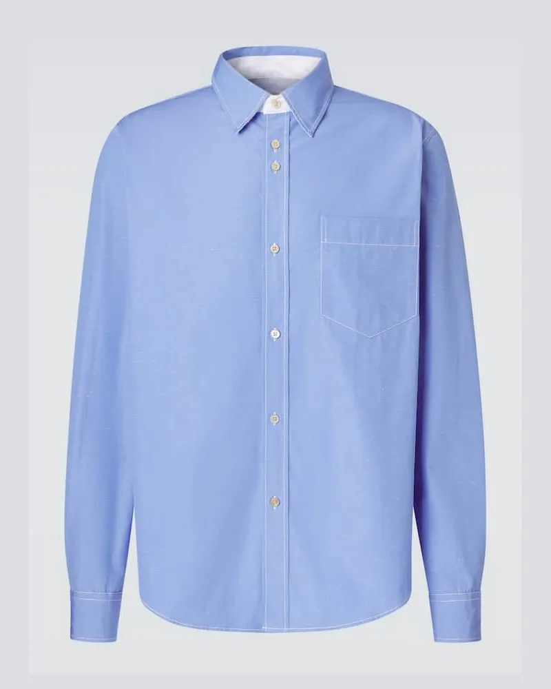 Wales Bonner Hemd Atlantic aus Baumwolle Blau