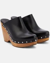 Isabel Marant Clogs Tsuko aus Leder Schwarz