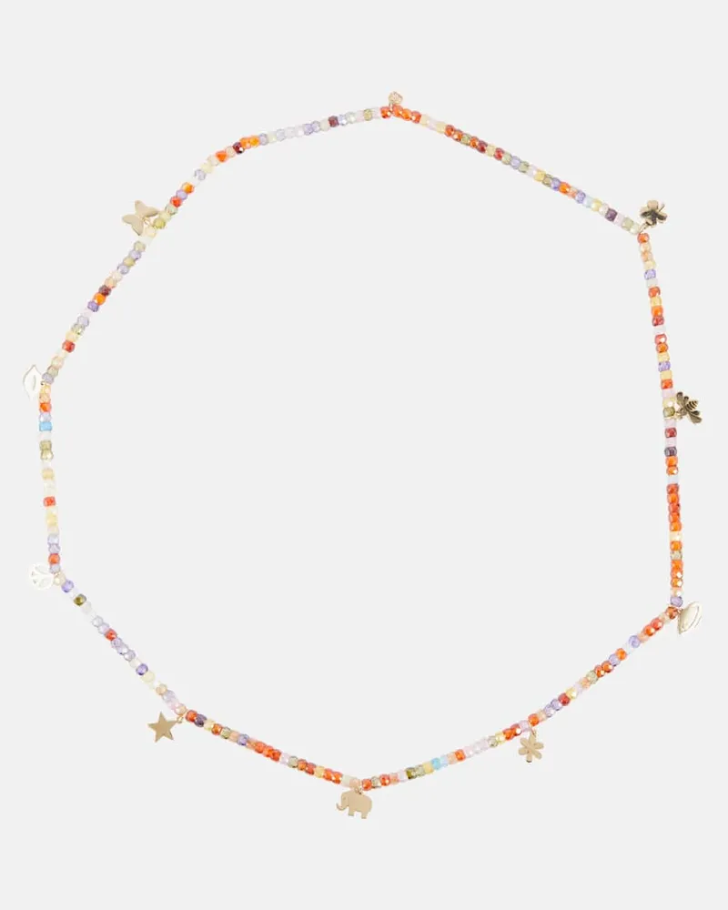 Sydney Evan Halskette aus Zirkon mit 14kt Gelbgold Multicolor