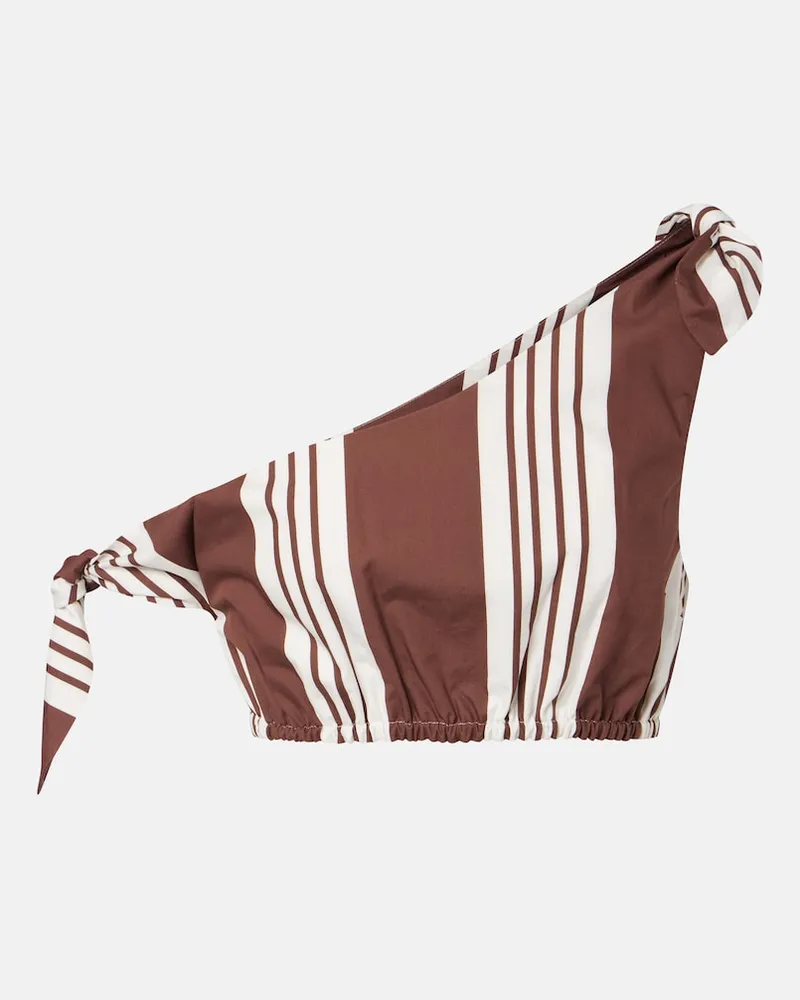 Posse Cropped-Top Rosie aus Baumwolle Braun