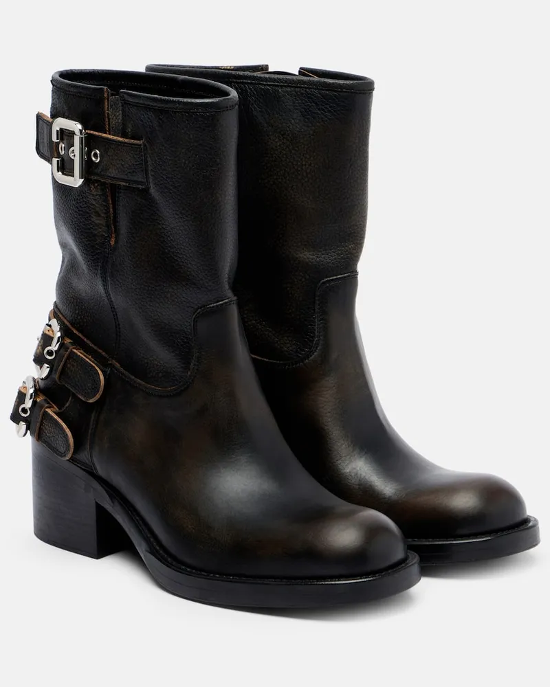 Chloé Chloé Bikerstiefel Dakota 60 aus Leder Schwarz