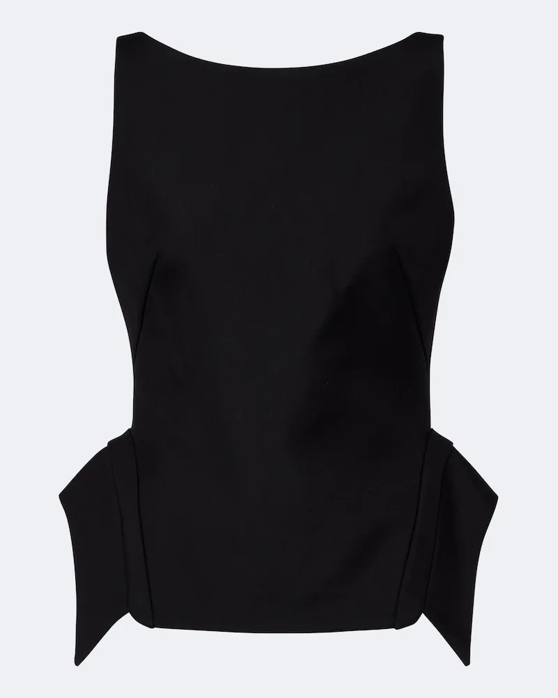 Róhe Róhe Top aus einem Wollgemisch Schwarz