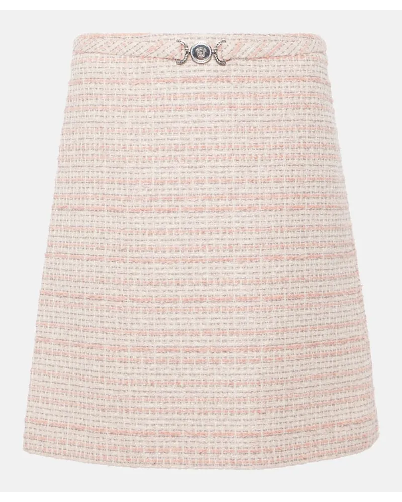Versace Minirock aus Tweed Pink