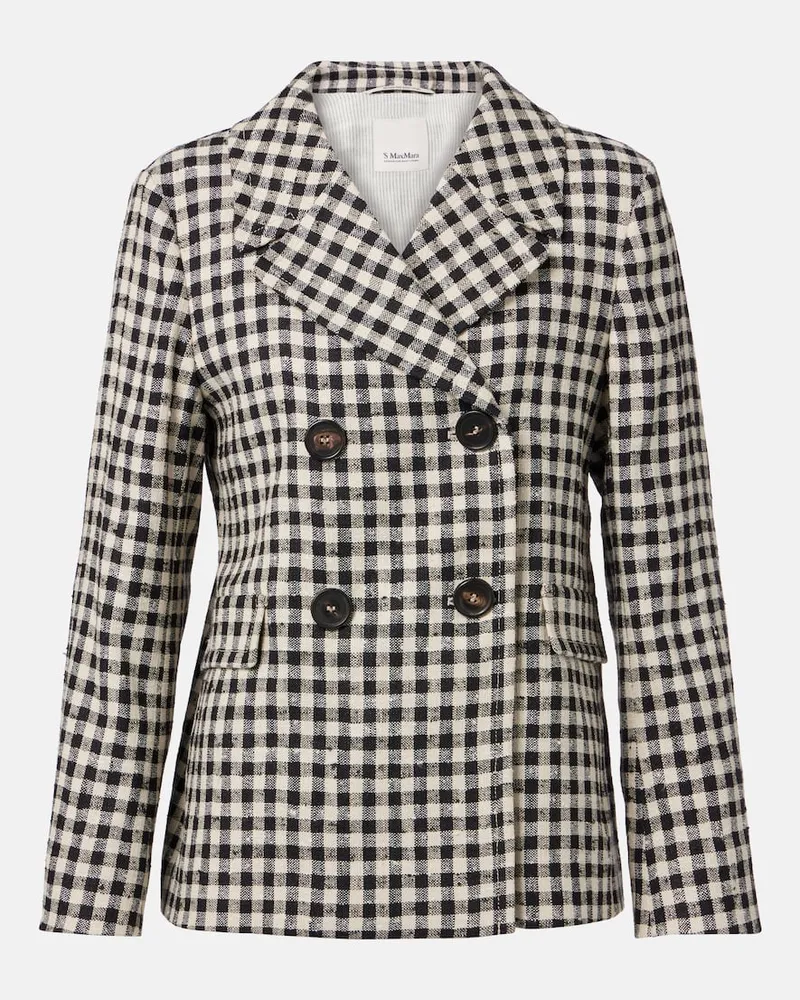Max Mara Blazer Fata aus Baumwolle, Seide und Hanf Multicolor