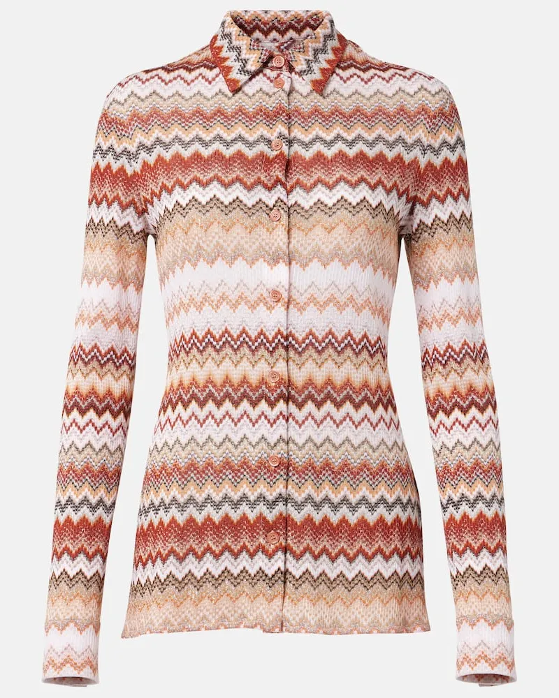 Missoni Hemd aus Häkelstrick Multicolor