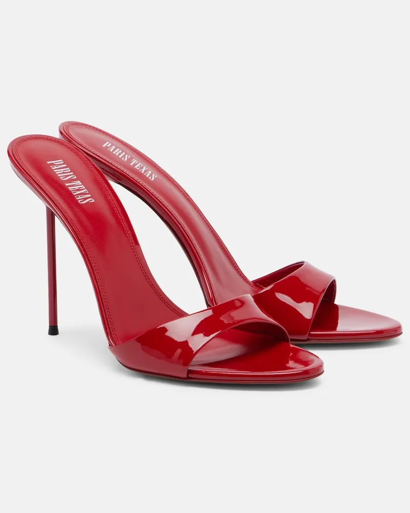 Paris Texas Pantoletten Lidia aus Lackleder Rot