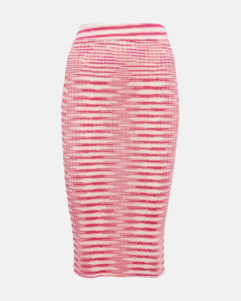 Missoni Bleistiftrock aus Strick Pink