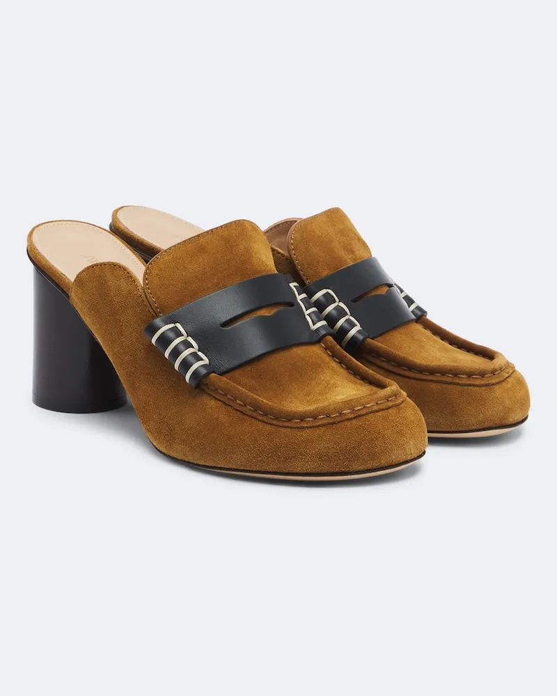 J.W.Anderson Mules aus Veloursleder Braun