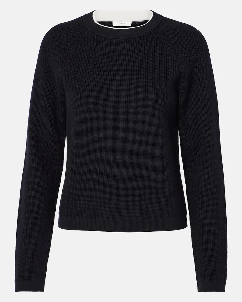 Vince Pullover aus Wolle und Kaschmir Blau