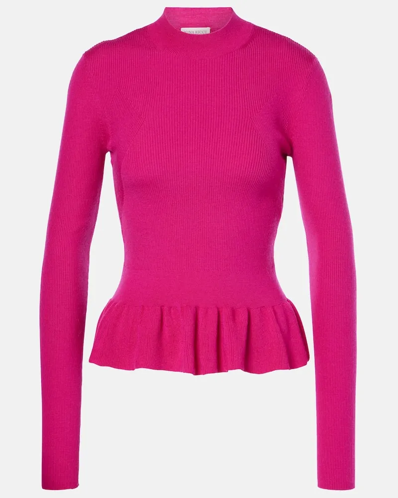 Nina Ricci Pullover aus einem Wollgemisch Rosa