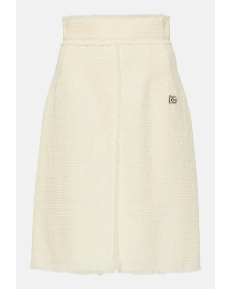 Dolce & Gabbana Midirock aus Tweed Beige