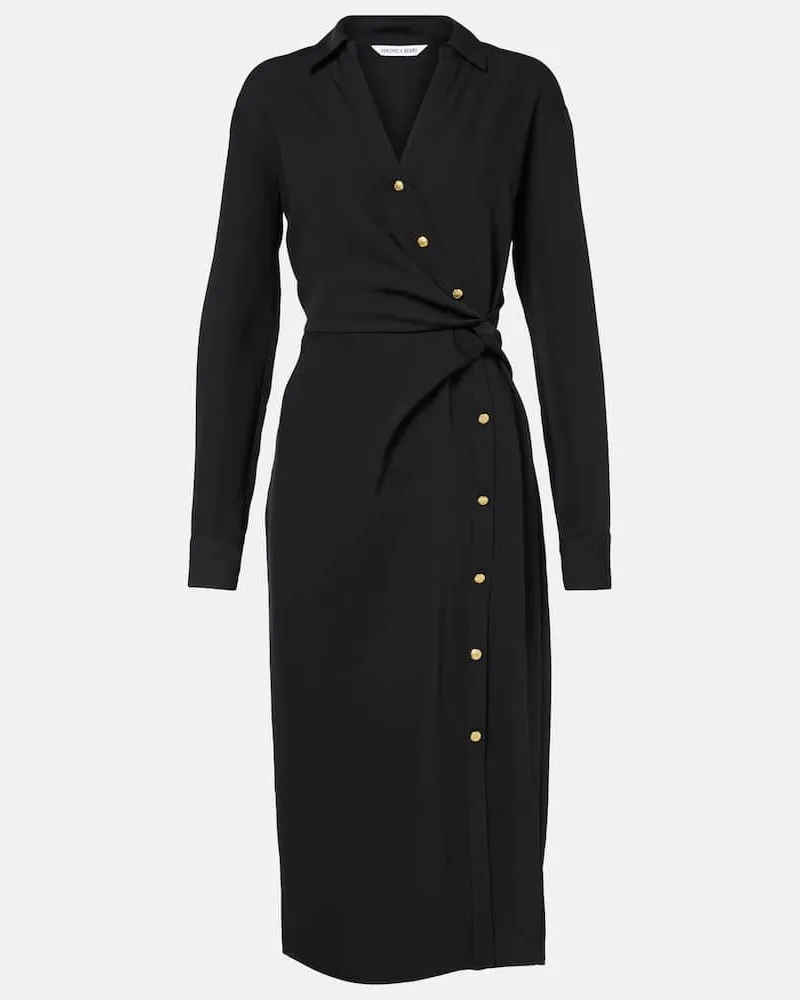 Veronica Beard Wickelkleid Wright Schwarz