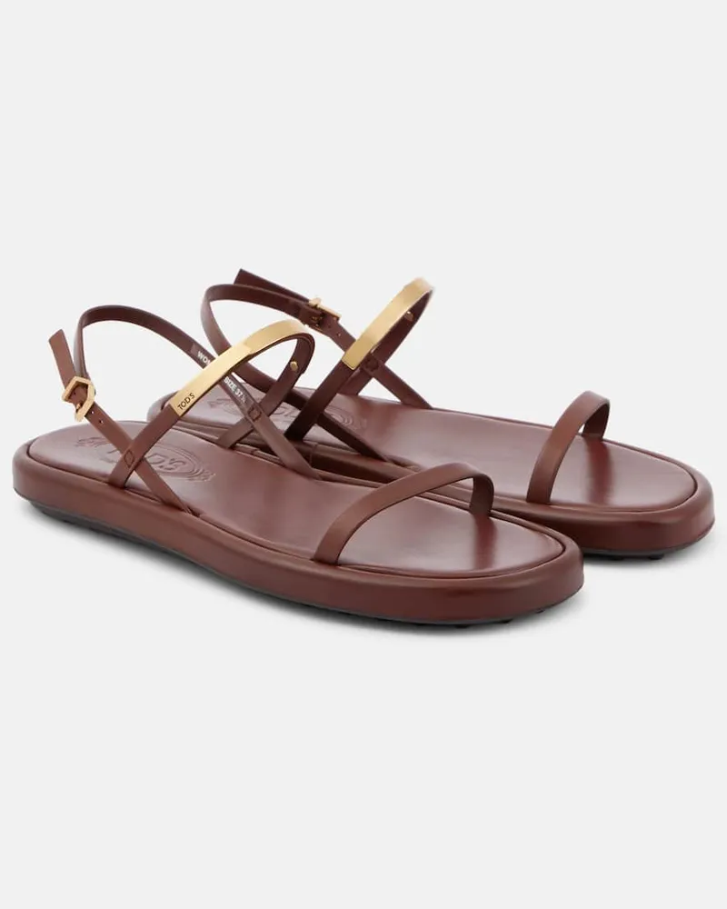 TOD'S Sandalen aus Leder Nude