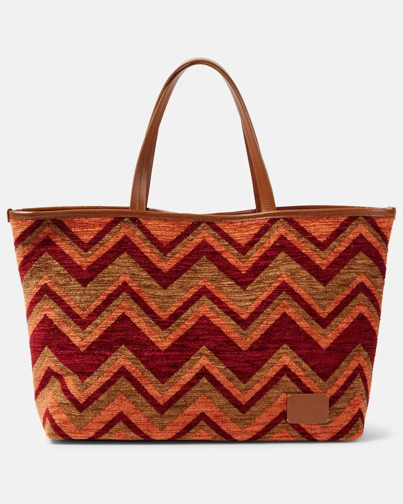 Missoni Tote Medium aus Canvas Multicolor