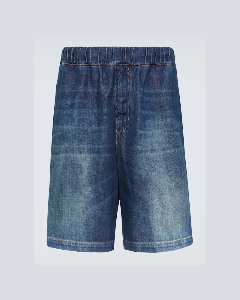 Valentino Garavani Jeansshorts aus Chambray Blau