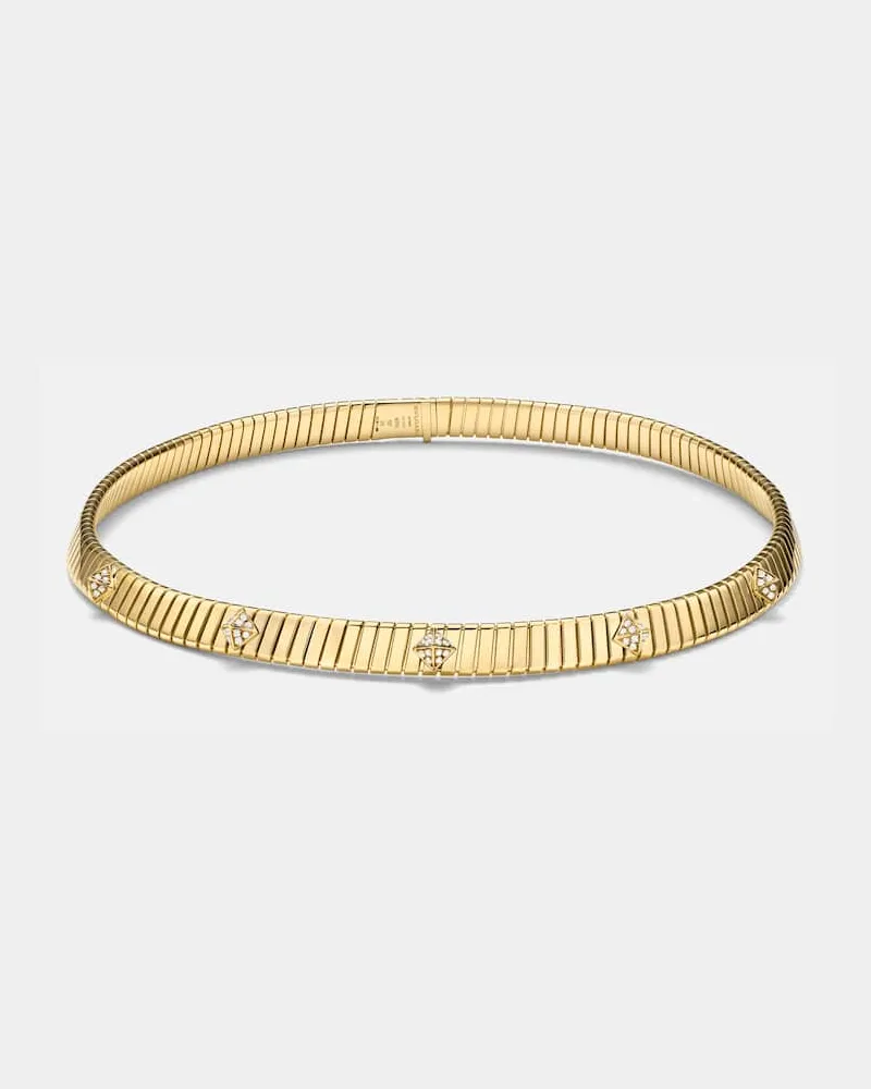 Bulgari Choker Bvlgari Tubogas aus 18kt Gelbgold mit Diamanten Gold