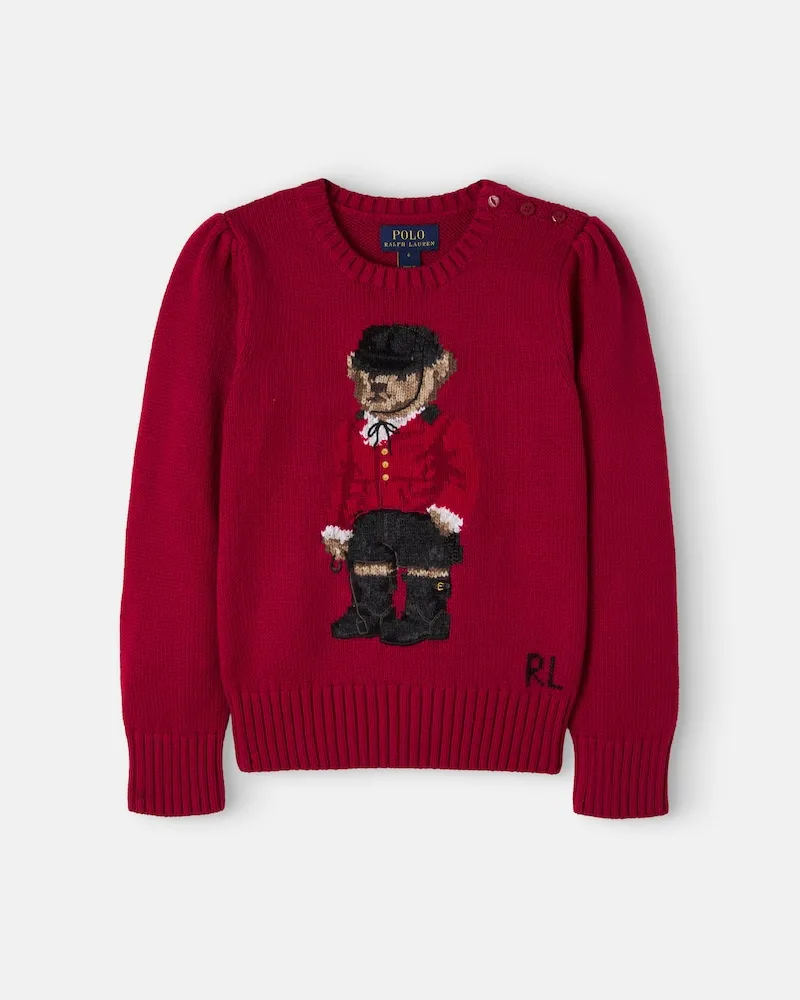 Ralph Lauren Pullover Polo Bear aus Baumwolle Rot