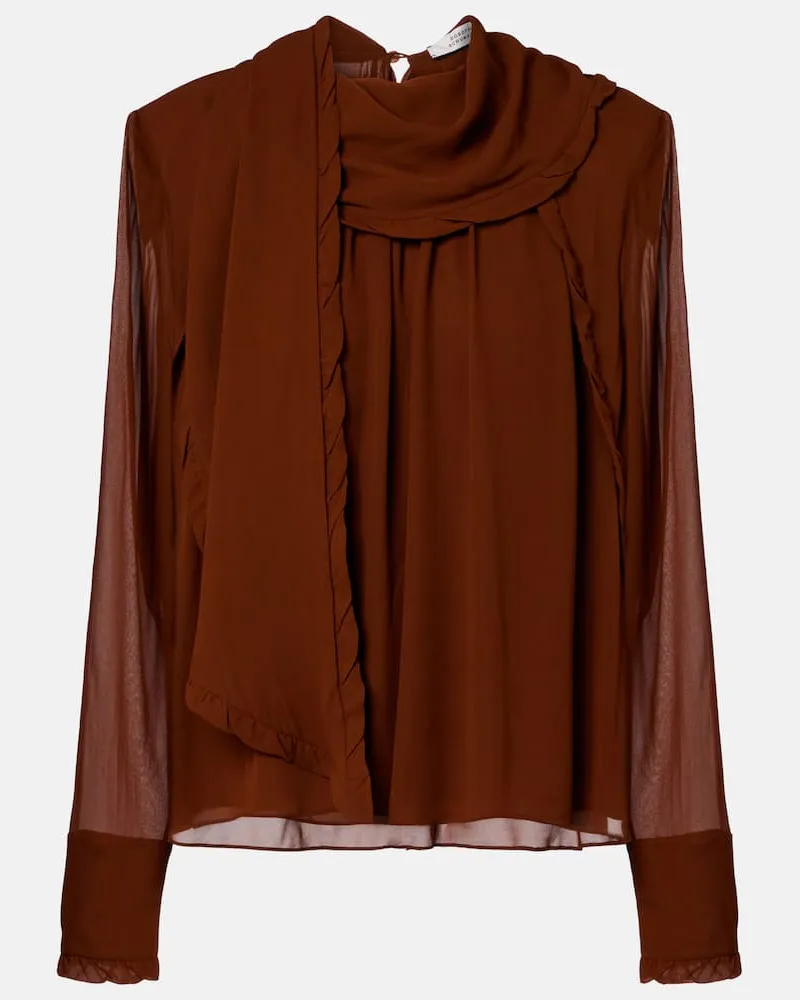 Dorothee Schumacher Top Sheer Twist aus Georgette Braun