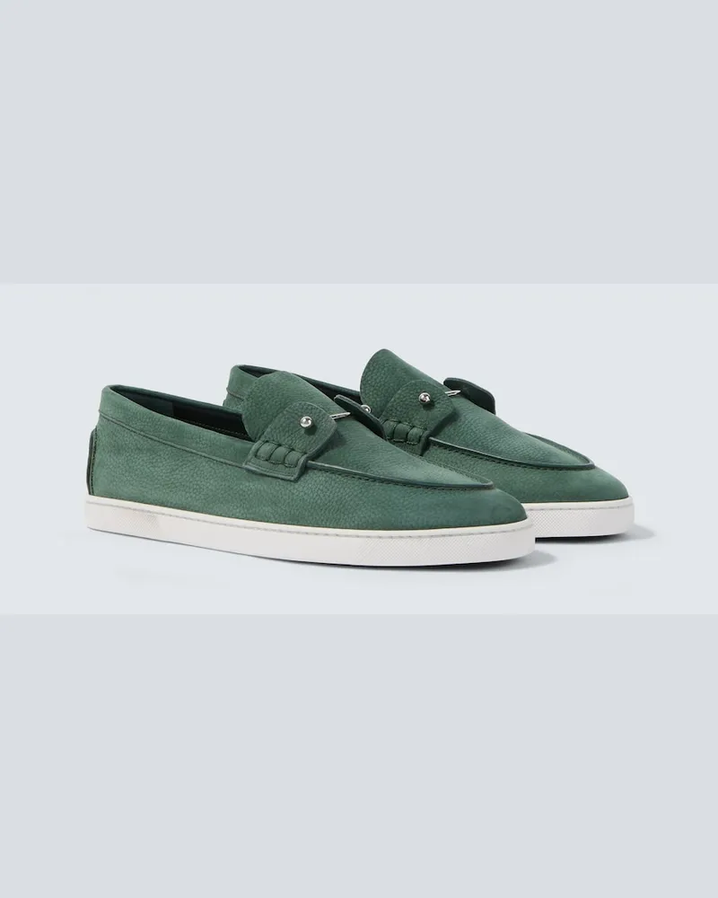 Christian Louboutin Slip-Ons Chambeliboat aus Leder Grün
