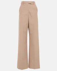 Valentino Garavani Weite High-Rise-Hose Beige