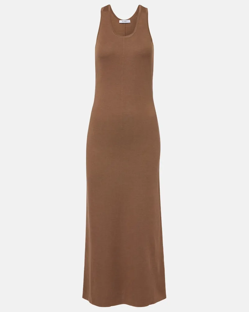 Max Mara Midikleid Aceri aus Schurwolle Braun